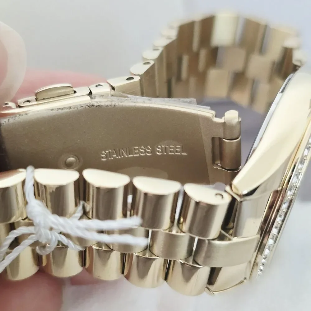Olivia Burton Women's Bejewelled Le Gold Tone Stainless Steel Bracelet Watch